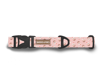 Boba Pink Dog Collar - Banded Pines