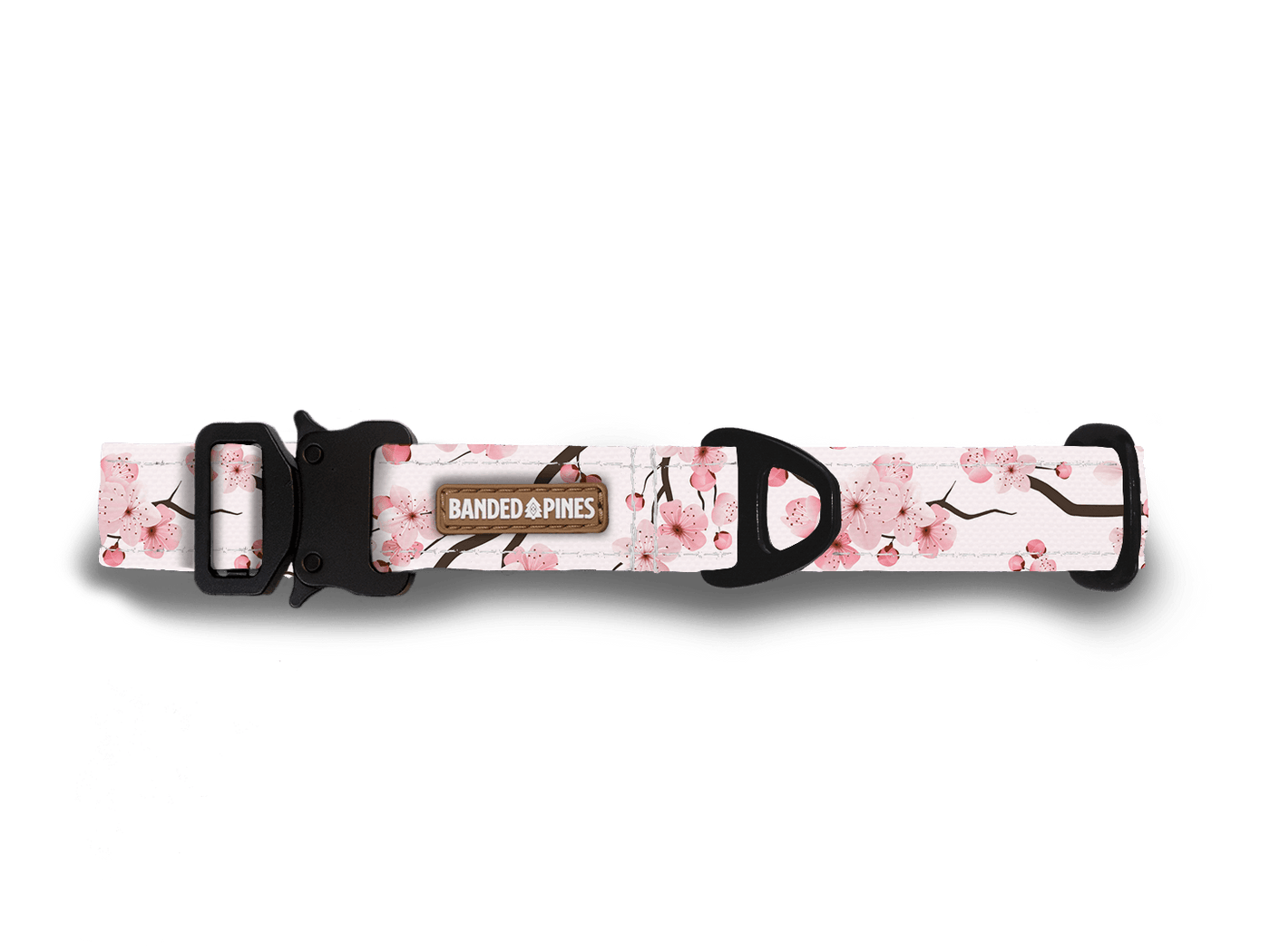 Cherry Blossom Dog Collar - Banded Pines