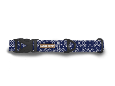 Frosted Sky Dog Collar - Banded Pines