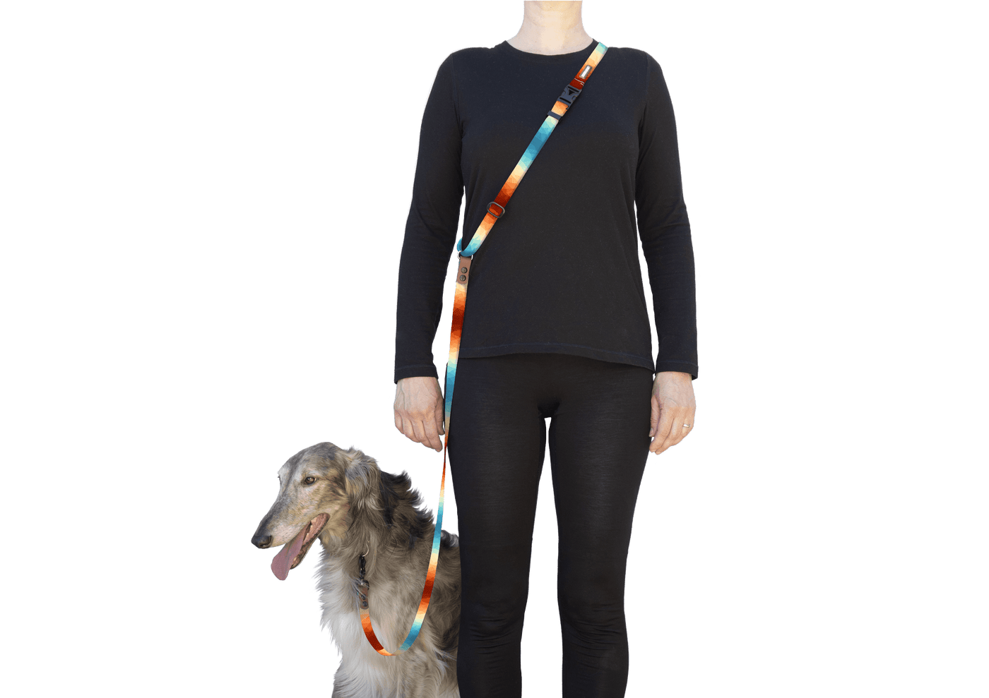 Halcyon Crystals Slip-Lead Dog Leash - Banded Pines