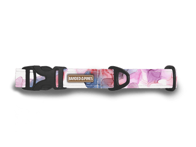 Ink Pools Dog Collar - Banded Pines