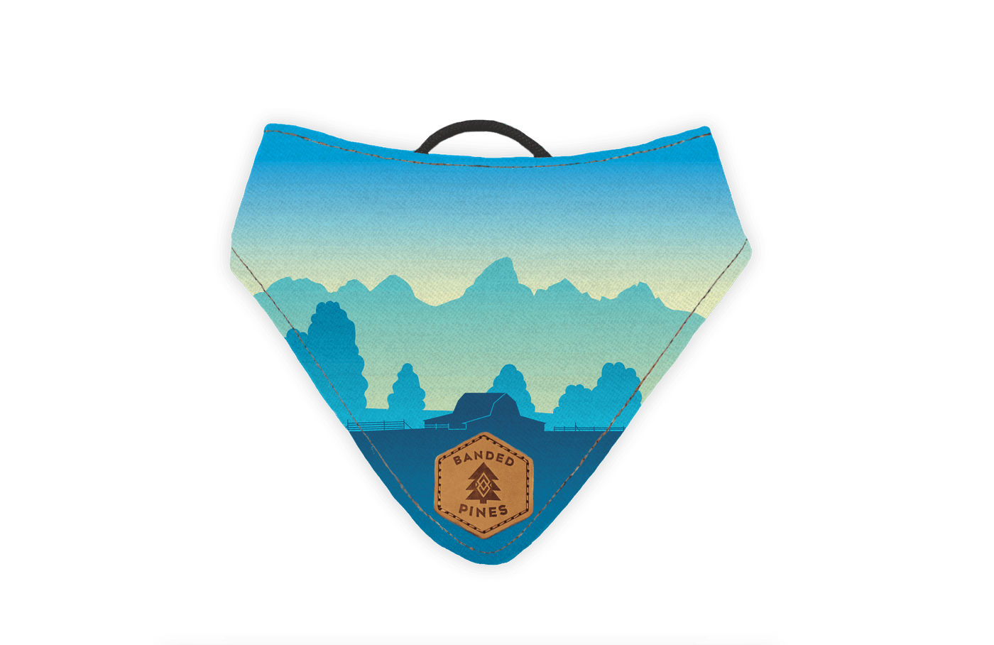 National Parks Tetons Slip-On Dog Bandana - Banded Pines