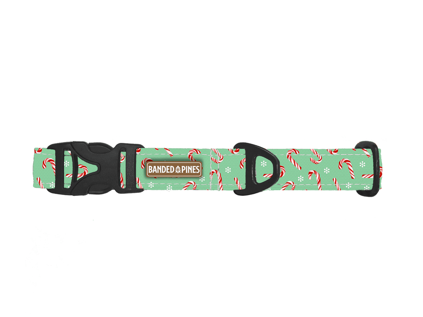 Peppermint Swirl Dog Collar - Banded Pines