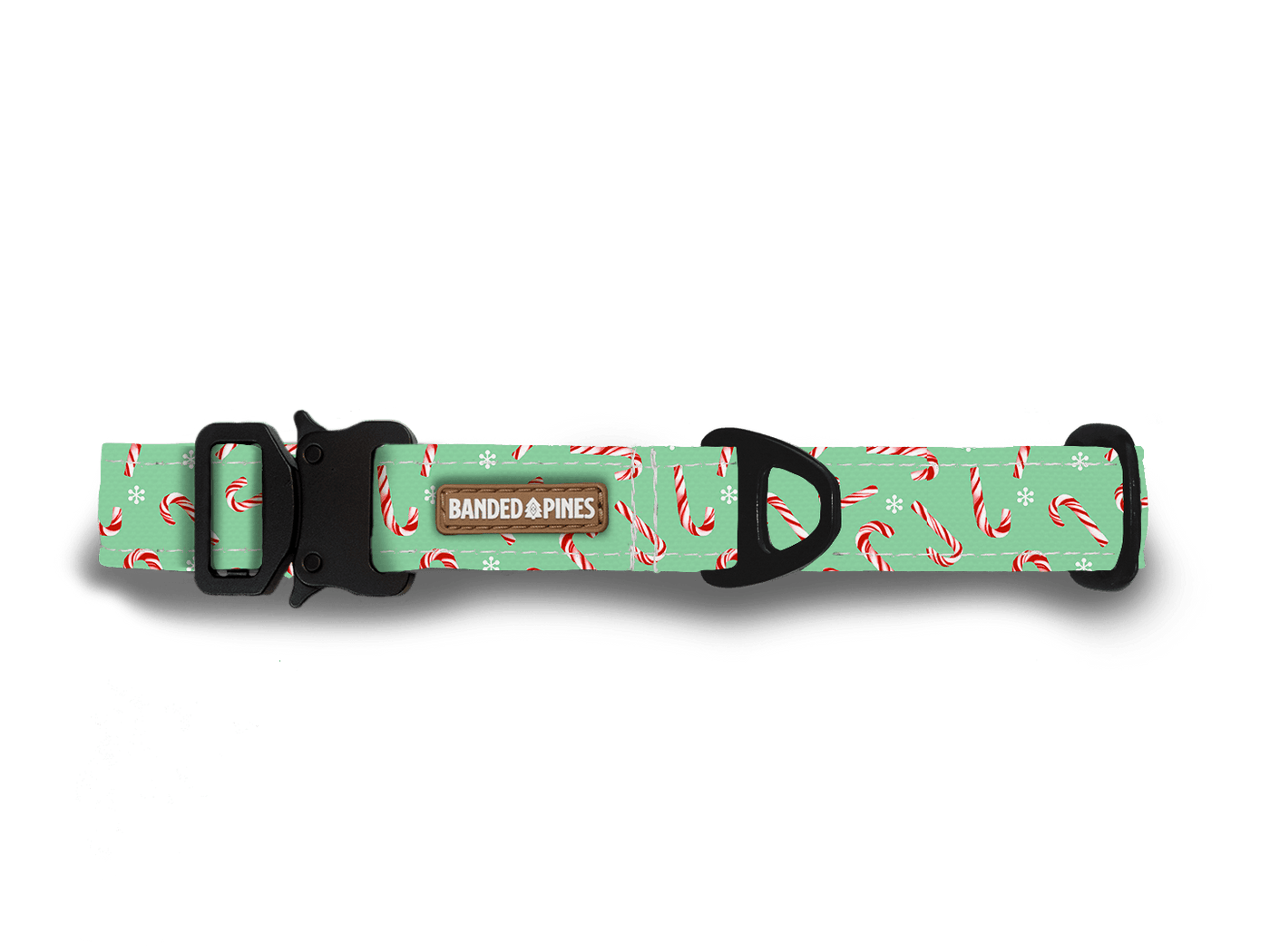 Peppermint Swirl Dog Collar - Banded Pines