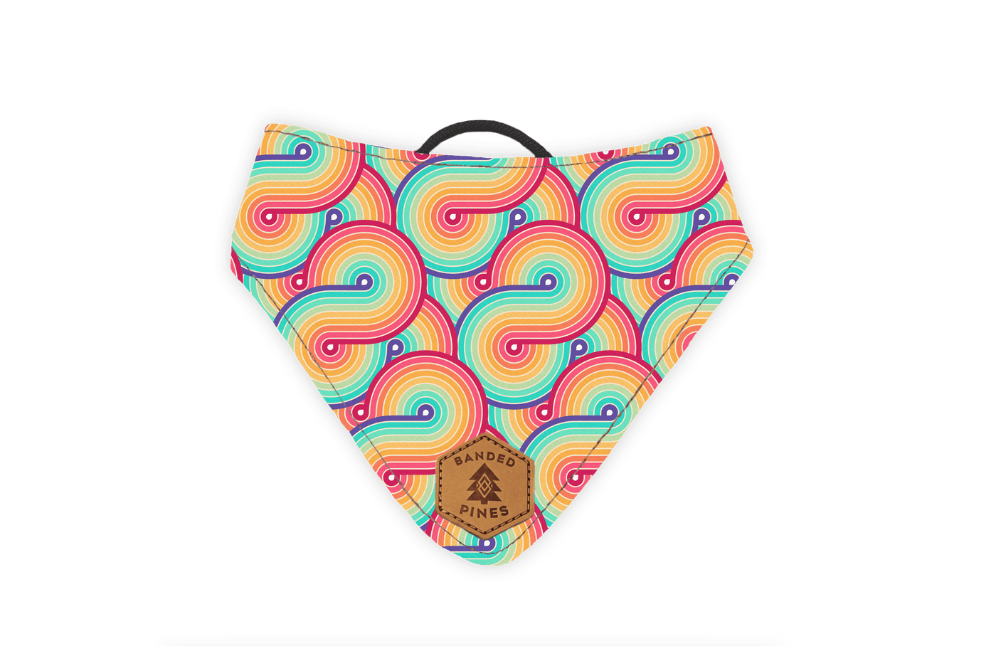 PRIDE Rainbow Swirl Slip-On Dog Bandana | Water Resistant | Durable - Banded Pines